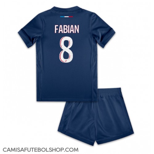 Camisa de time de futebol Paris Saint-Germain Fabian Ruiz #8 Replicas 1º Equipamento Infantil 2024-25 Manga Curta (+ Calças curtas)